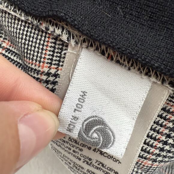 3.1 Phillip Lim Houndstooth Plaid Jogger Pants 8 Gray Black Stretch Wool Blend - Picture 14 of 16